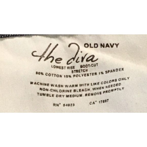 Old Navy Blue Diva Bootcut Low Rise Stretch Jeans Women’s Size 14 NWOT - Picture 3 of 4